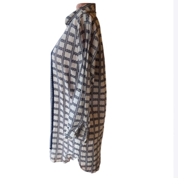 Geometric Pattern Long Sleeve Summer Dress - Picture 7 of 8